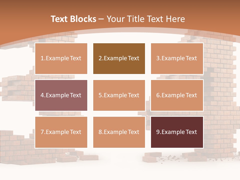 Orange Object Upper PowerPoint Template