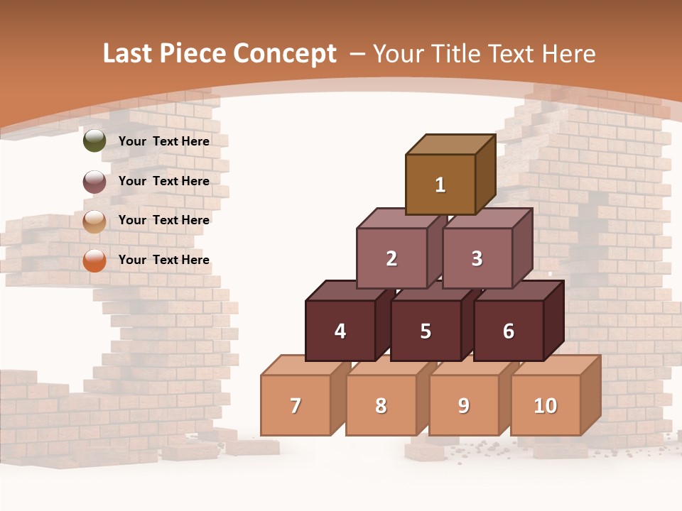 Orange Object Upper PowerPoint Template