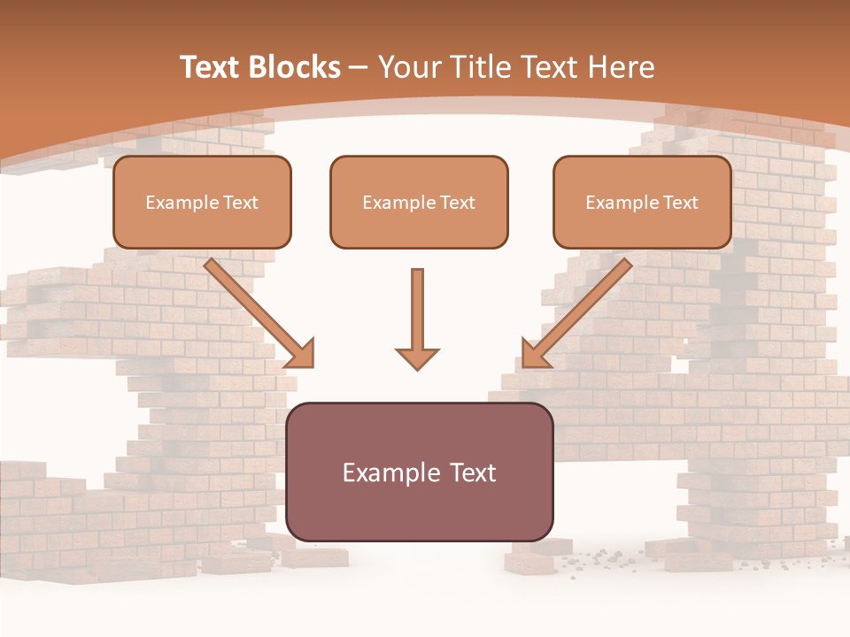 Orange Object Upper PowerPoint Template