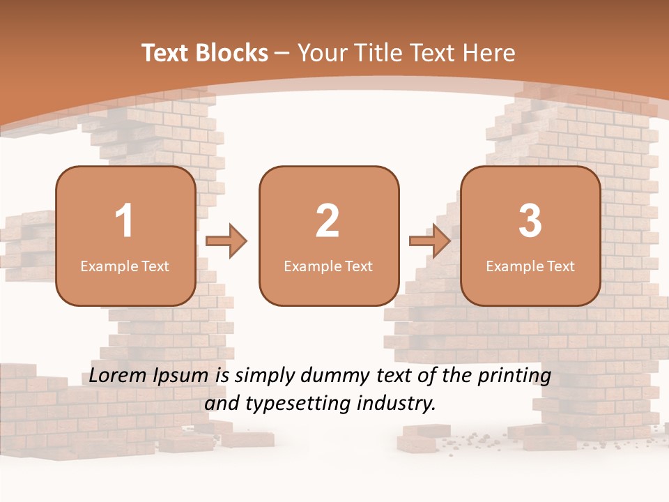 Orange Object Upper PowerPoint Template