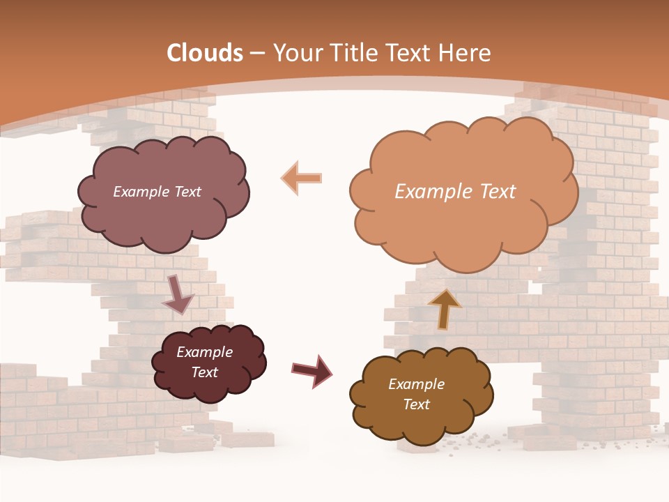 Orange Object Upper PowerPoint Template