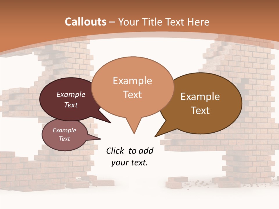 Orange Object Upper PowerPoint Template