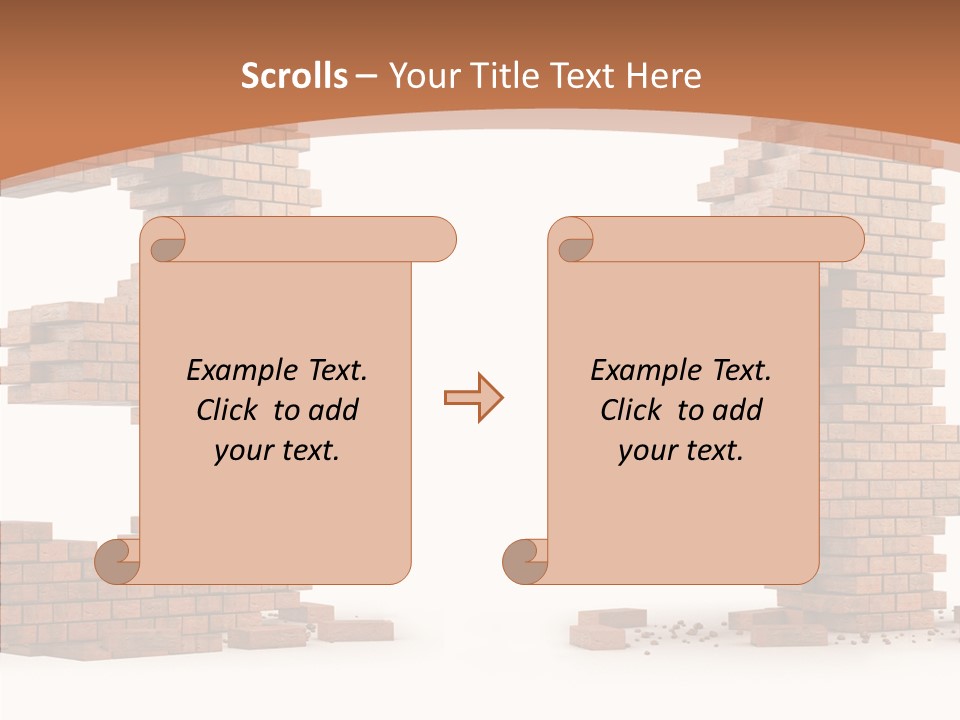 Orange Object Upper PowerPoint Template