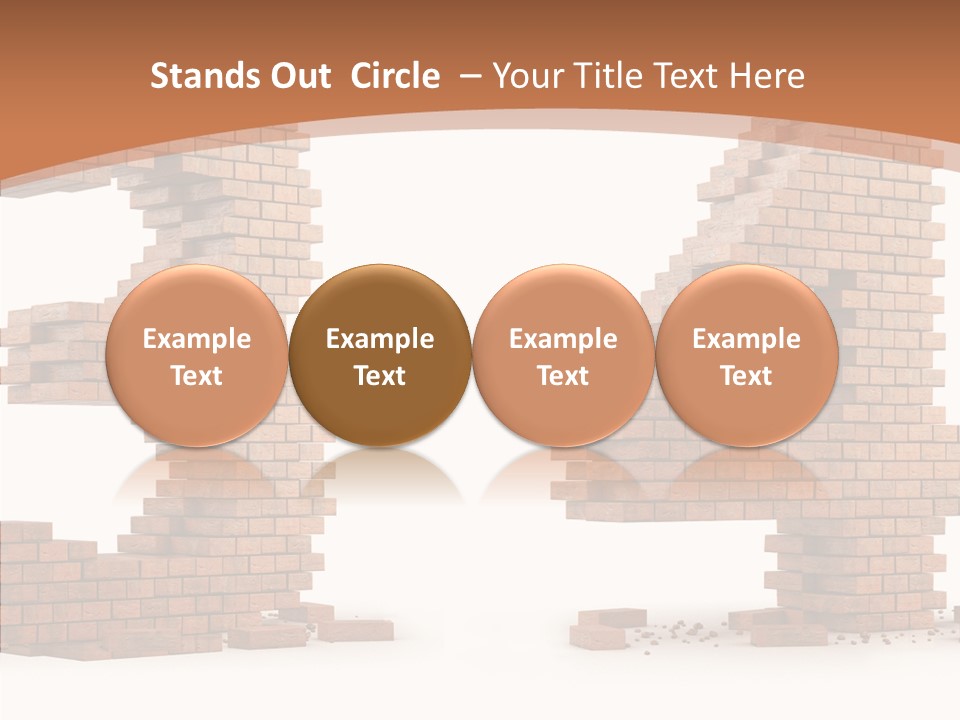 Orange Object Upper PowerPoint Template