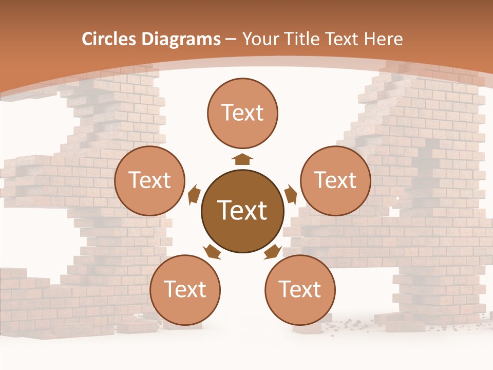 Orange Object Upper PowerPoint Template