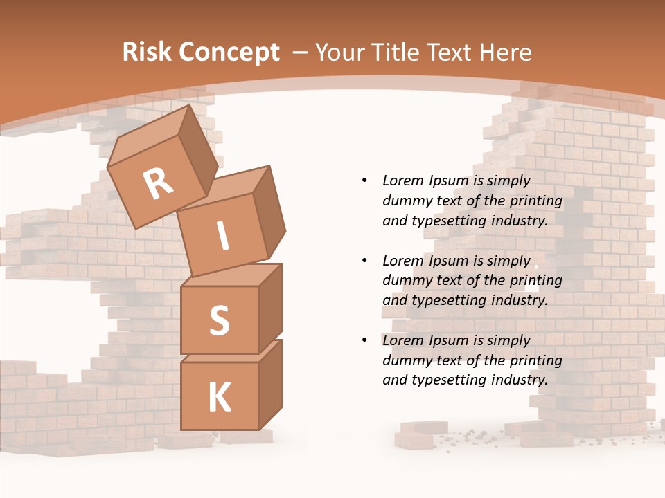 Orange Object Upper PowerPoint Template