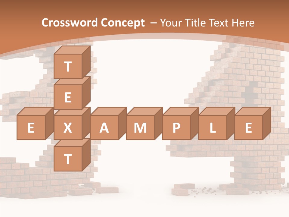 Orange Object Upper PowerPoint Template