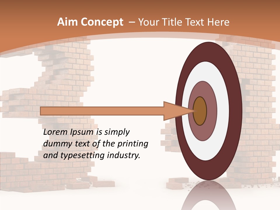 Orange Object Upper PowerPoint Template