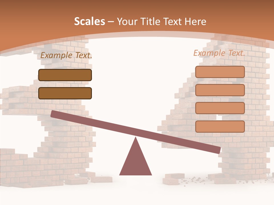 Orange Object Upper PowerPoint Template