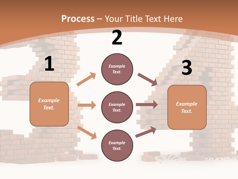Orange Object Upper PowerPoint Template