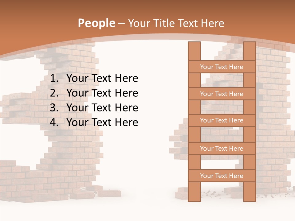 Orange Object Upper PowerPoint Template