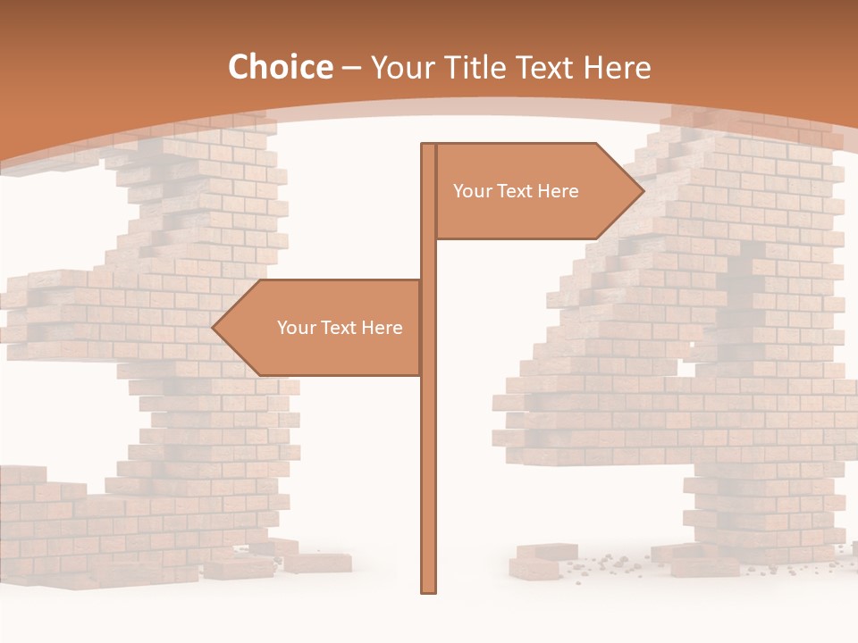 Orange Object Upper PowerPoint Template