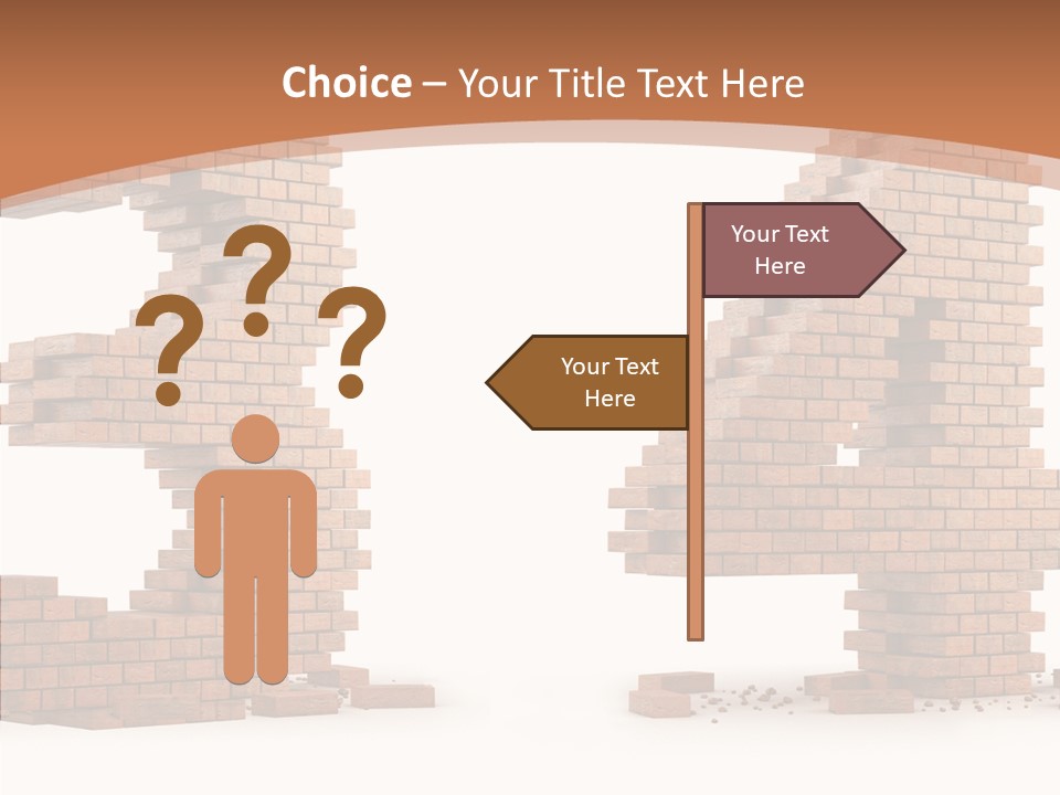 Orange Object Upper PowerPoint Template