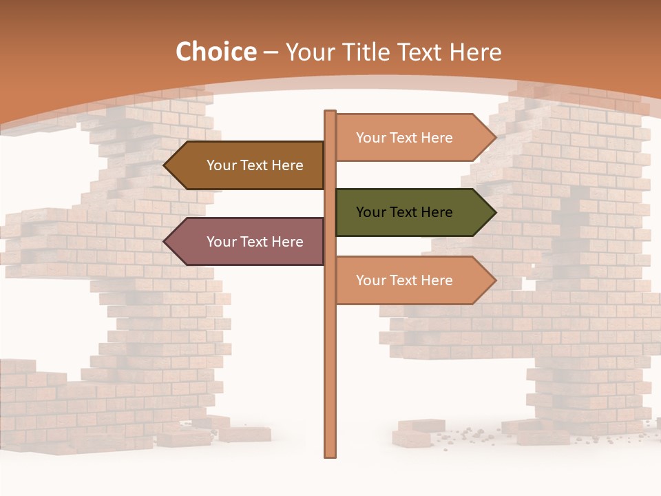 Orange Object Upper PowerPoint Template