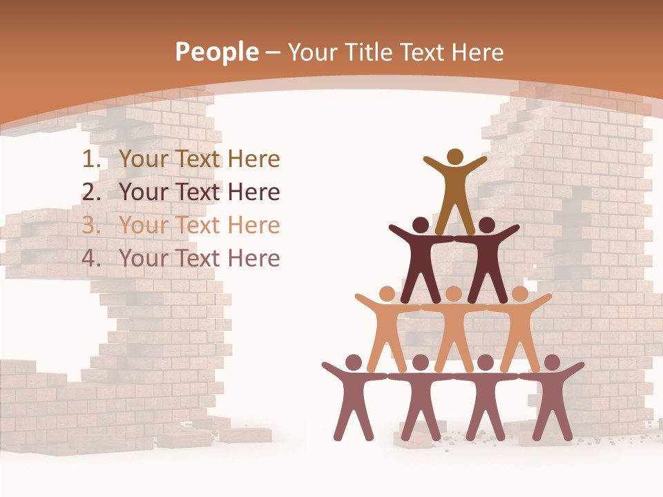 Orange Object Upper PowerPoint Template