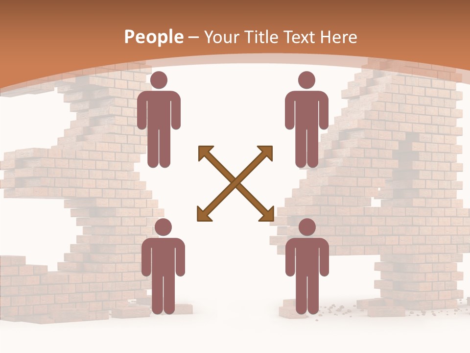 Orange Object Upper PowerPoint Template