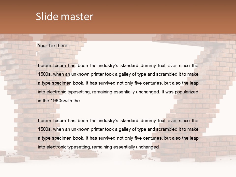 Type Wall Old PowerPoint Template