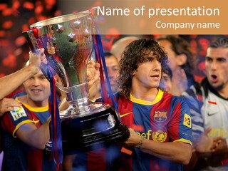 La Liga League Puyol PowerPoint Template