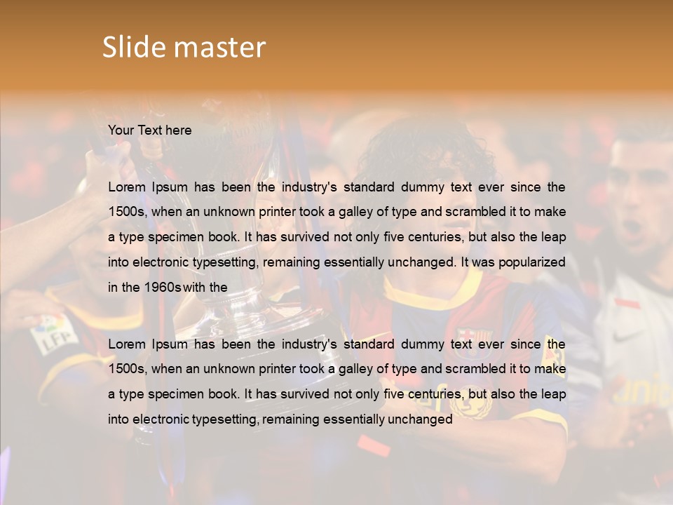 La Liga League Puyol PowerPoint Template