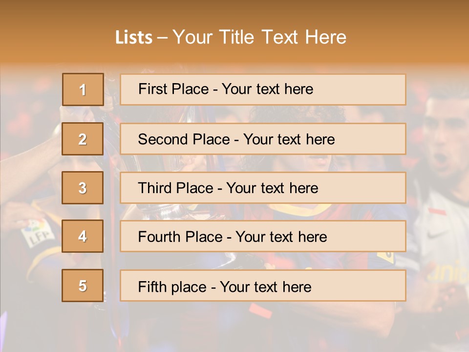 La Liga League Puyol PowerPoint Template