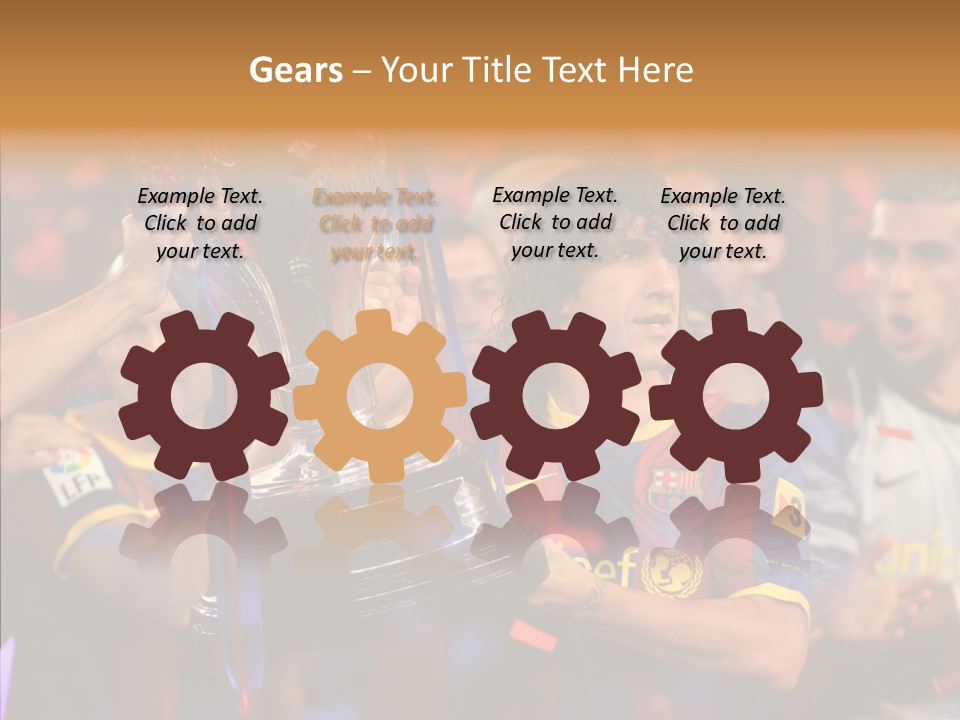 La Liga League Puyol PowerPoint Template