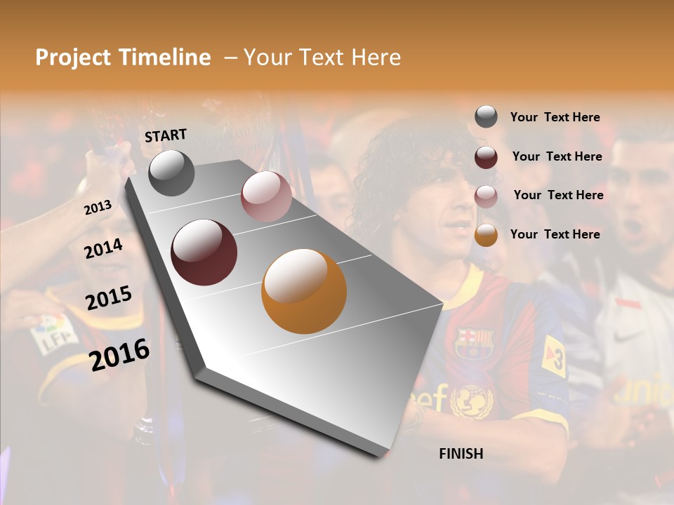 La Liga League Puyol PowerPoint Template