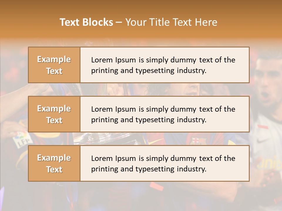 La Liga League Puyol PowerPoint Template