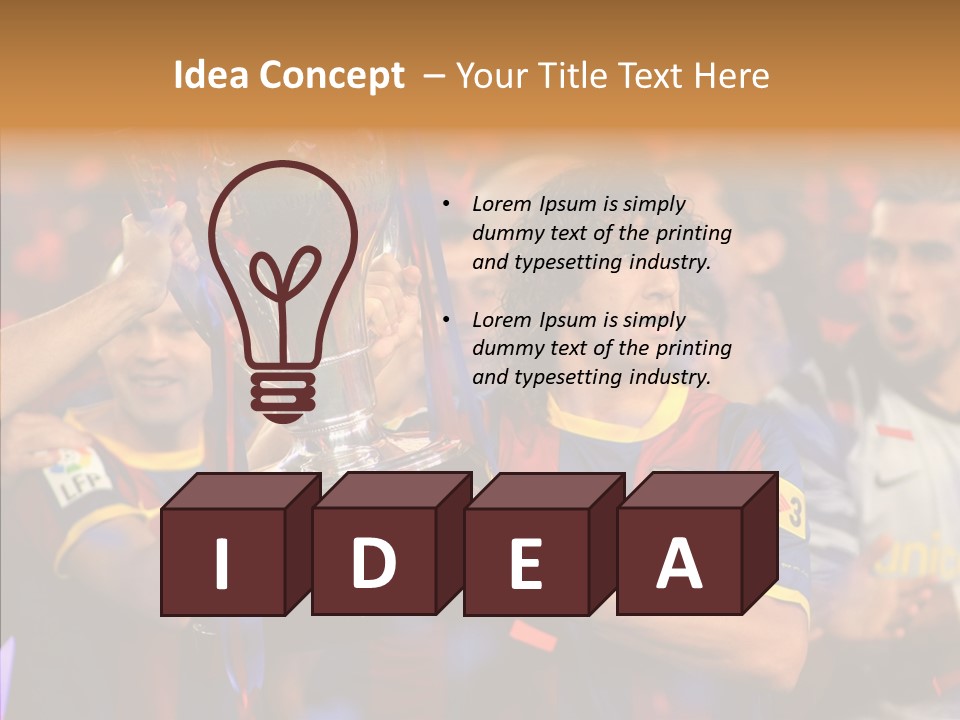 La Liga League Puyol PowerPoint Template