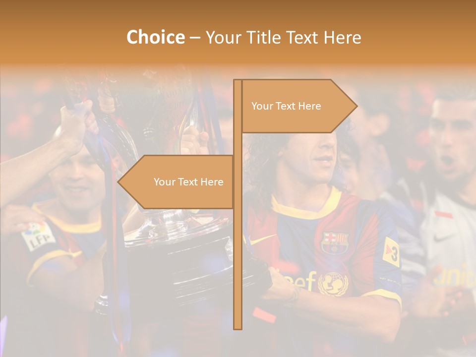 La Liga League Puyol PowerPoint Template