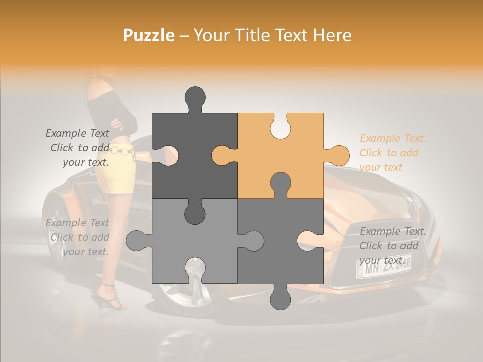 Beauty Coupe Cute PowerPoint Template