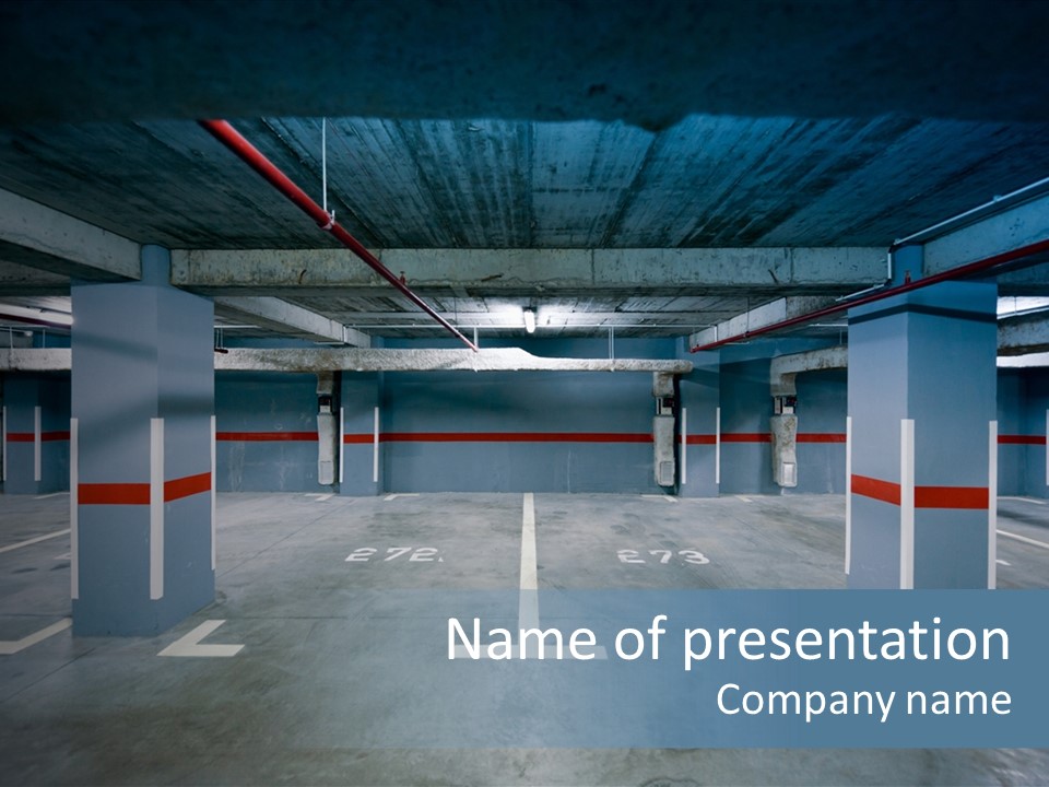 Parking Pipe Reflection PowerPoint Template