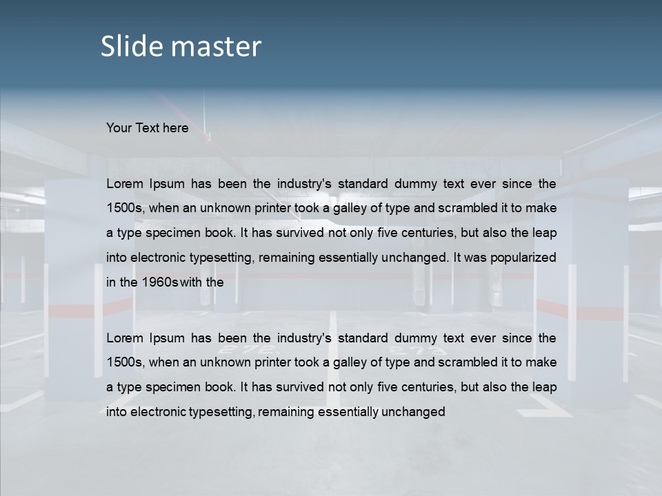 Parking Pipe Reflection PowerPoint Template