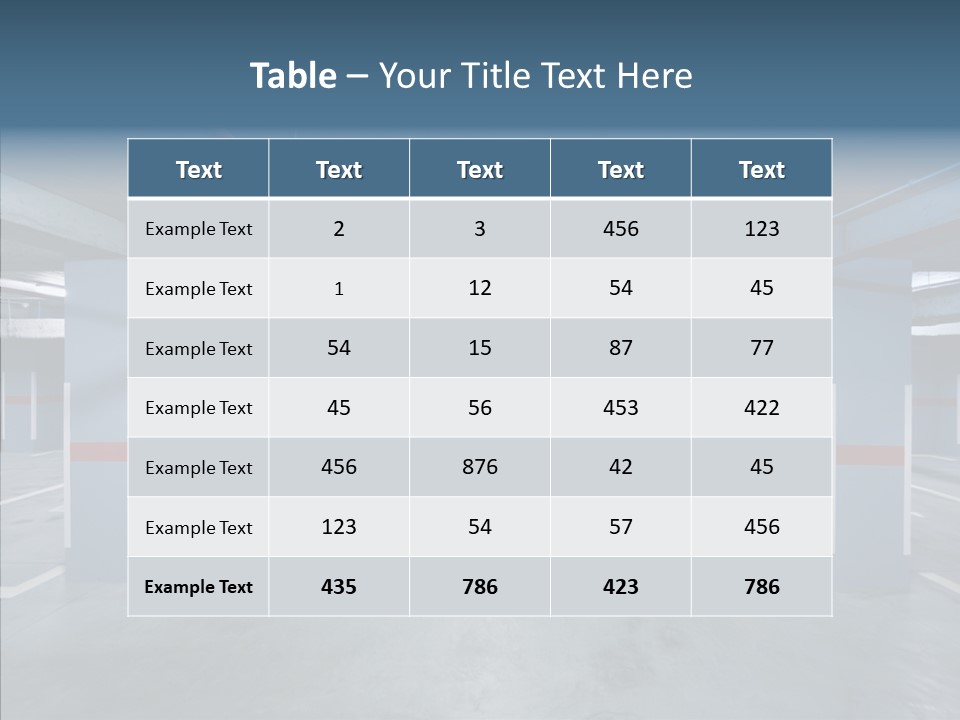Parking Pipe Reflection PowerPoint Template