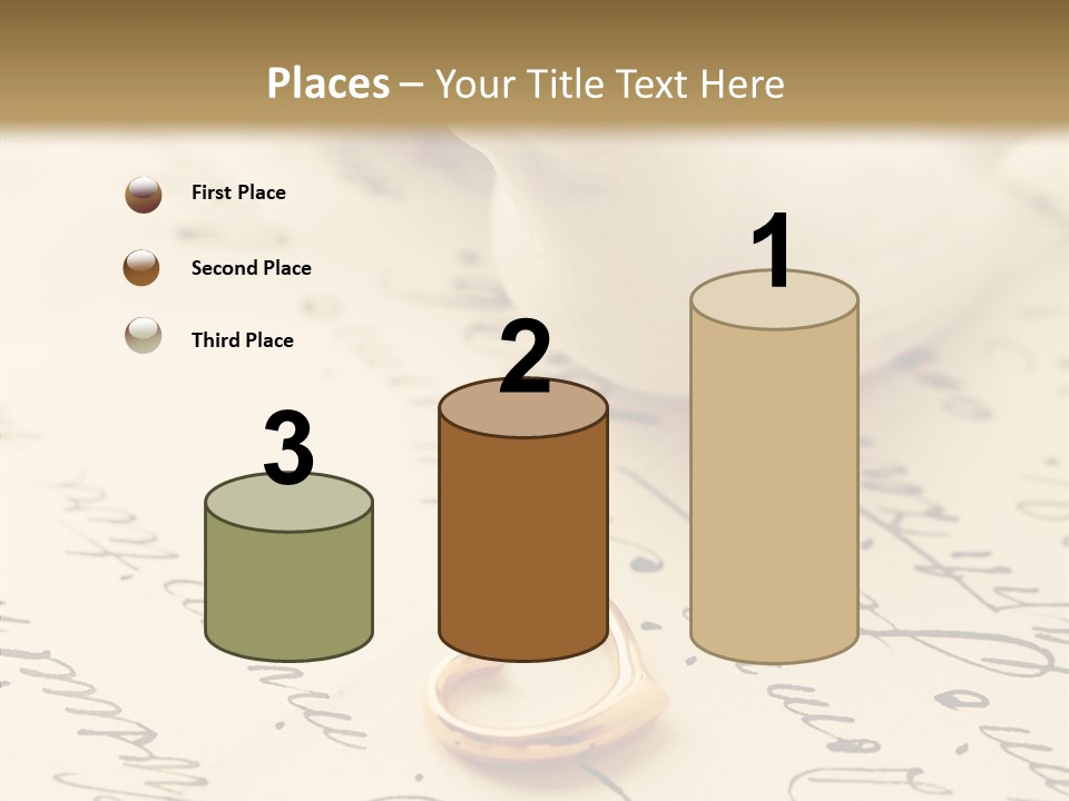 Heart Ink Calligraphy PowerPoint Template