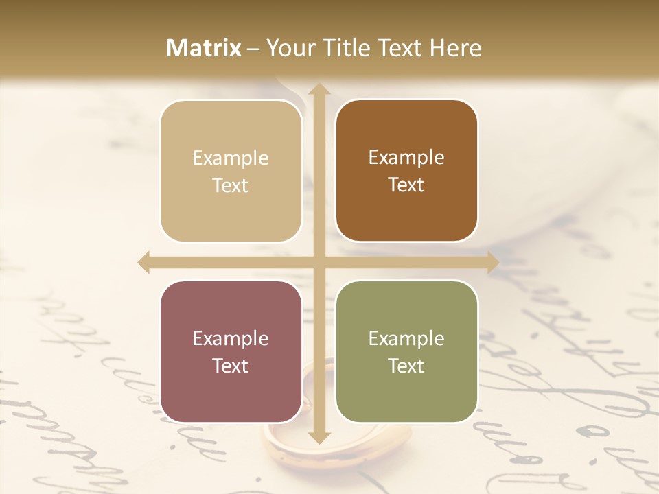 Heart Ink Calligraphy PowerPoint Template