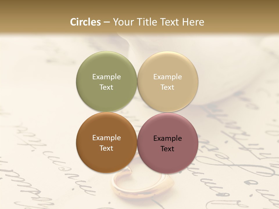 Heart Ink Calligraphy PowerPoint Template