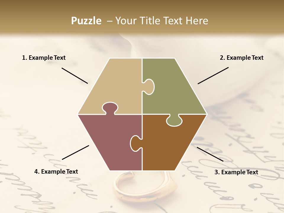 Heart Ink Calligraphy PowerPoint Template