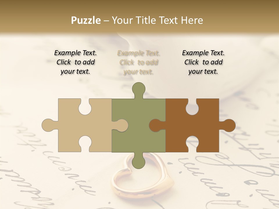 Heart Ink Calligraphy PowerPoint Template