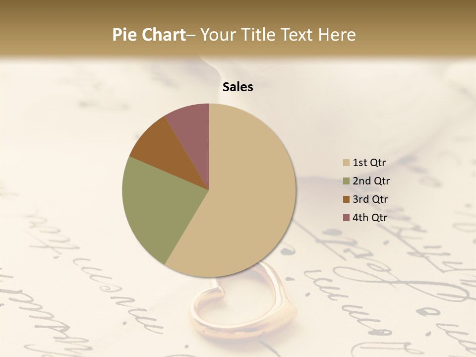 Heart Ink Calligraphy PowerPoint Template