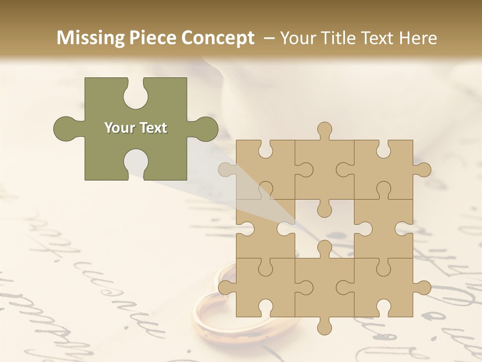 Heart Ink Calligraphy PowerPoint Template