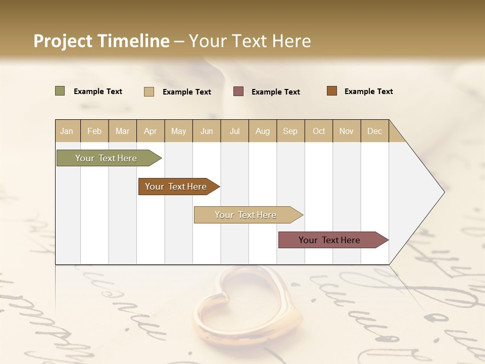 Heart Ink Calligraphy PowerPoint Template