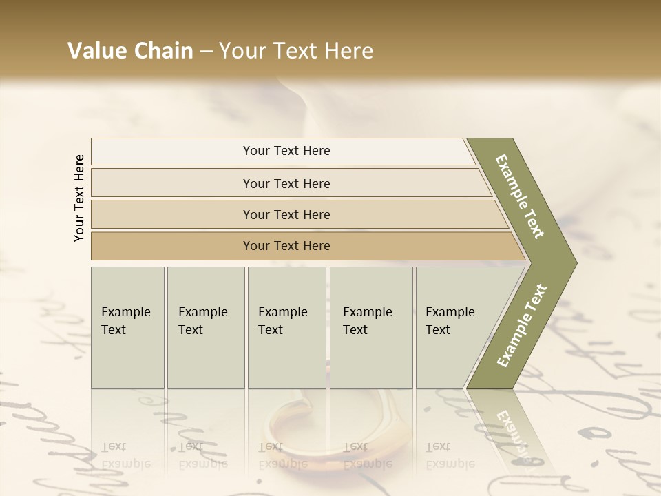 Heart Ink Calligraphy PowerPoint Template
