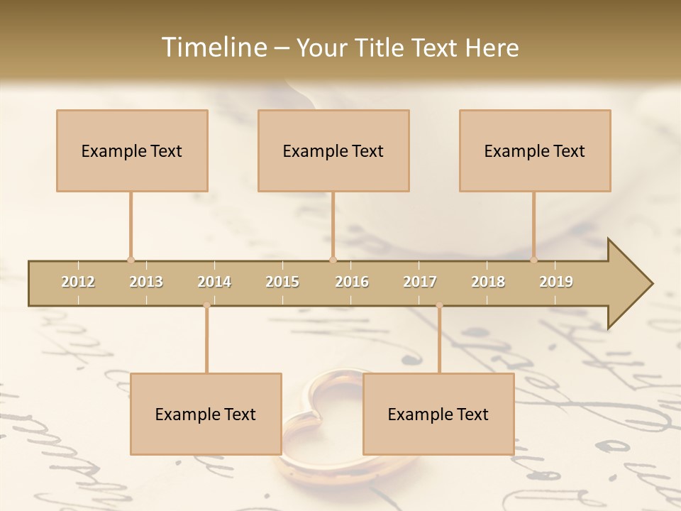 Heart Ink Calligraphy PowerPoint Template