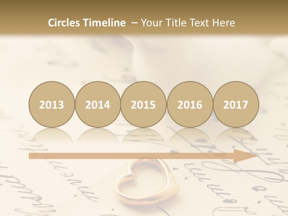 Heart Ink Calligraphy PowerPoint Template