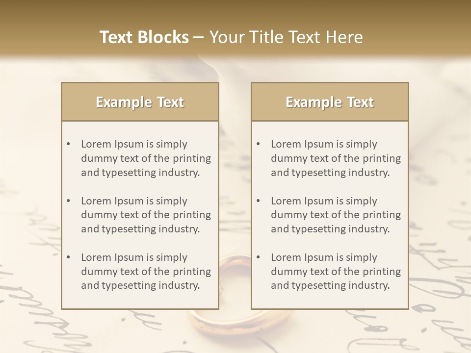 Heart Ink Calligraphy PowerPoint Template