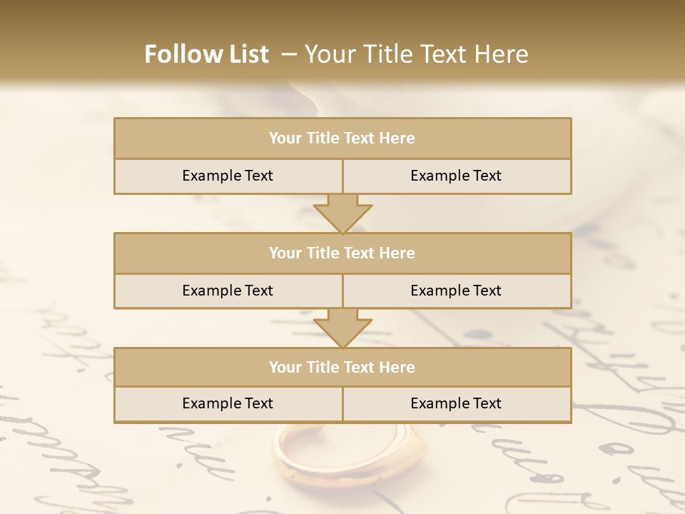 Heart Ink Calligraphy PowerPoint Template