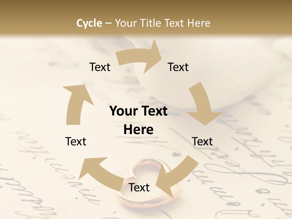 Heart Ink Calligraphy PowerPoint Template