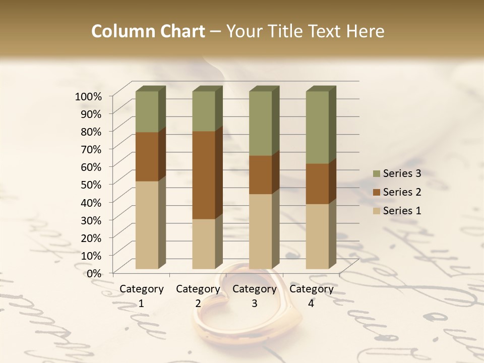 Heart Ink Calligraphy PowerPoint Template