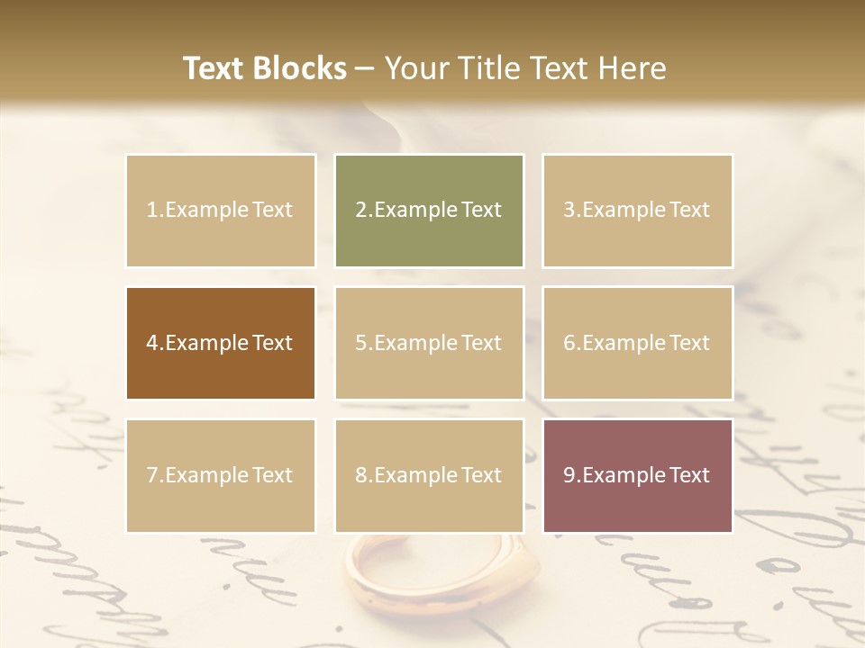 Heart Ink Calligraphy PowerPoint Template