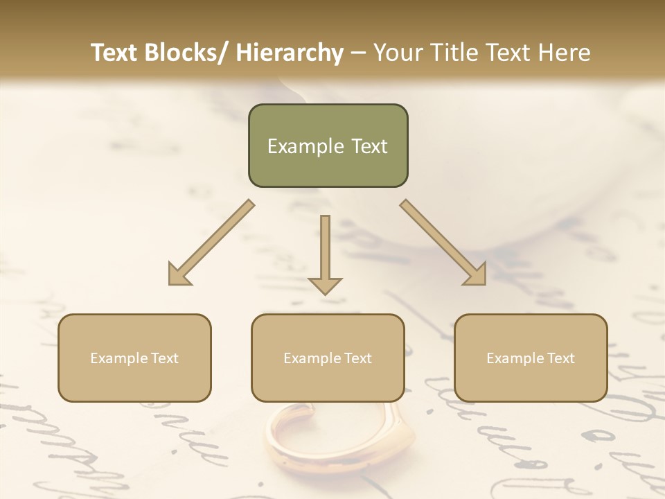 Heart Ink Calligraphy PowerPoint Template